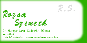 rozsa szimeth business card